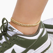 Ankle chain - Iced Cuban link 6.8mm (Adjustable)