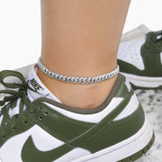 Ankle chain - Iced Cuban link 6.8mm (Adjustable)