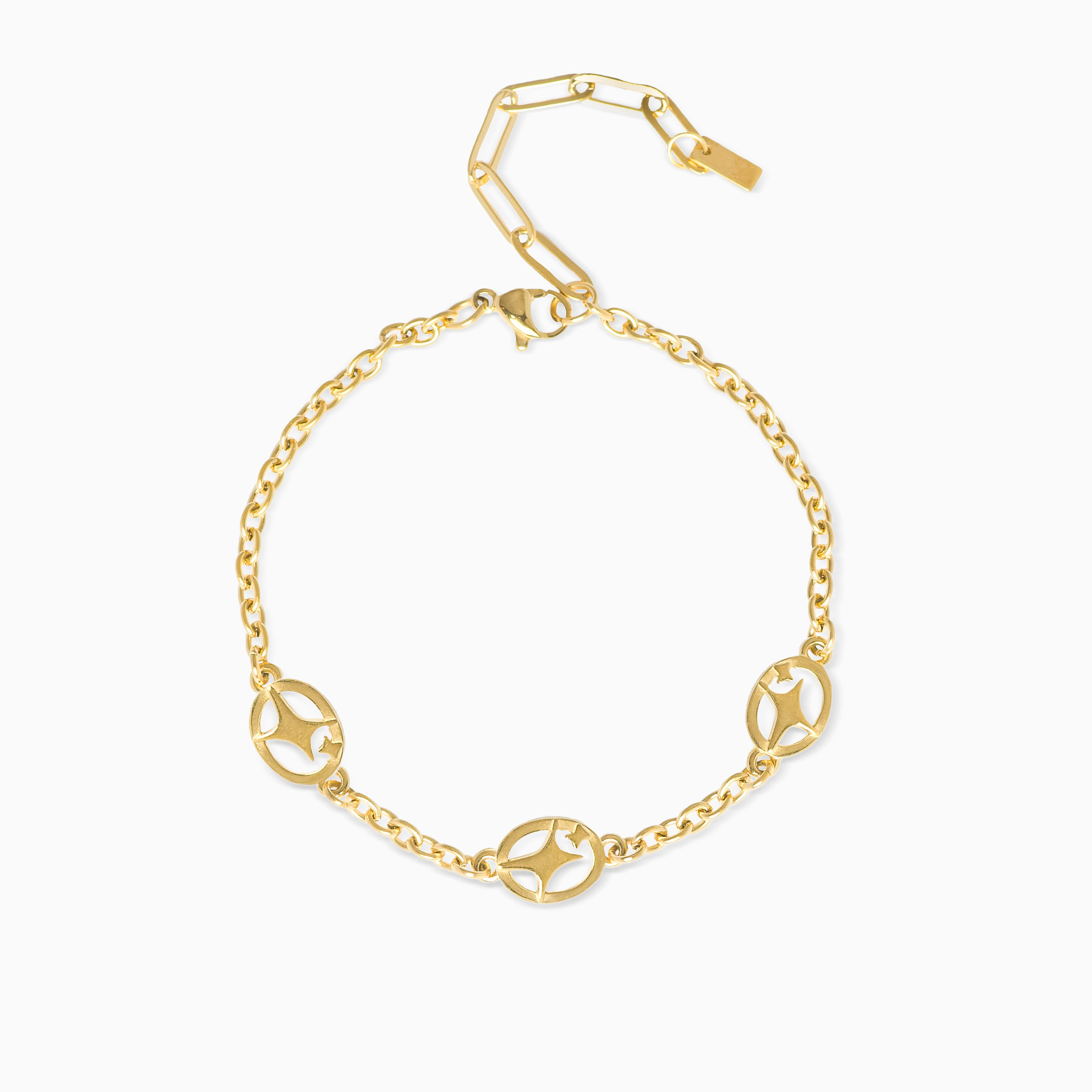 Bracelet câble Signature doré