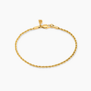 Bracelet Rope 2 mm doré