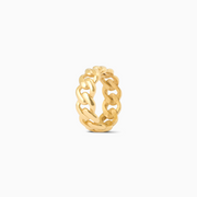8mm Gold Cuban Link Ring