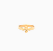 Crossed star ring - Doré