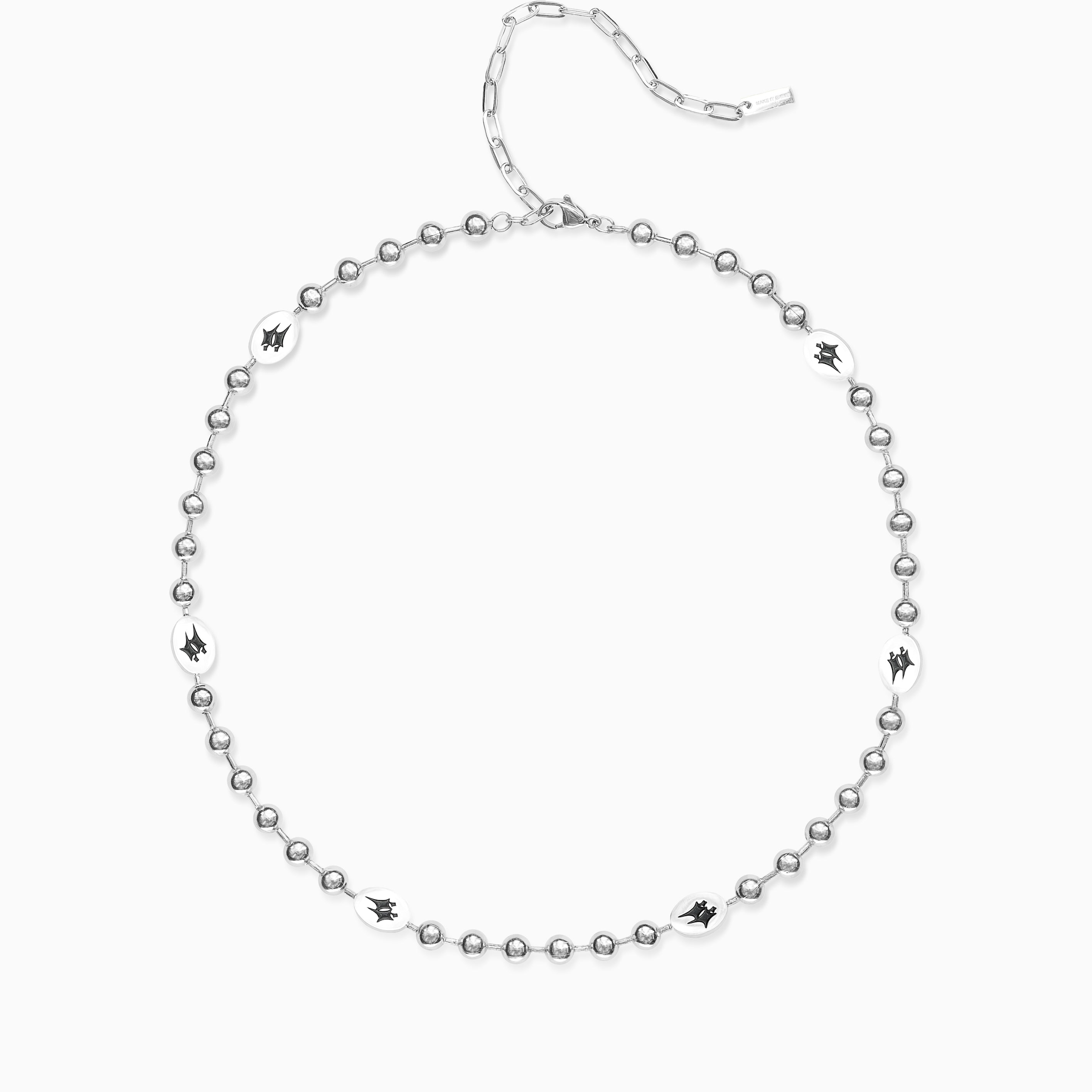 Chaîne Bead link Signature Argentée