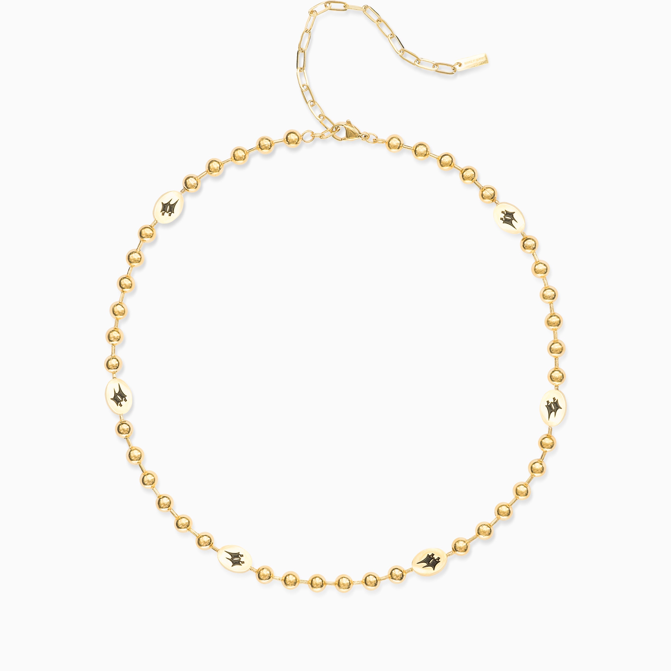 Gold Signature Bead Link Chain