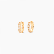 Iced Cuban link earrings in gold