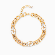 Gold Signature 8mm Cuban Link Bracelet