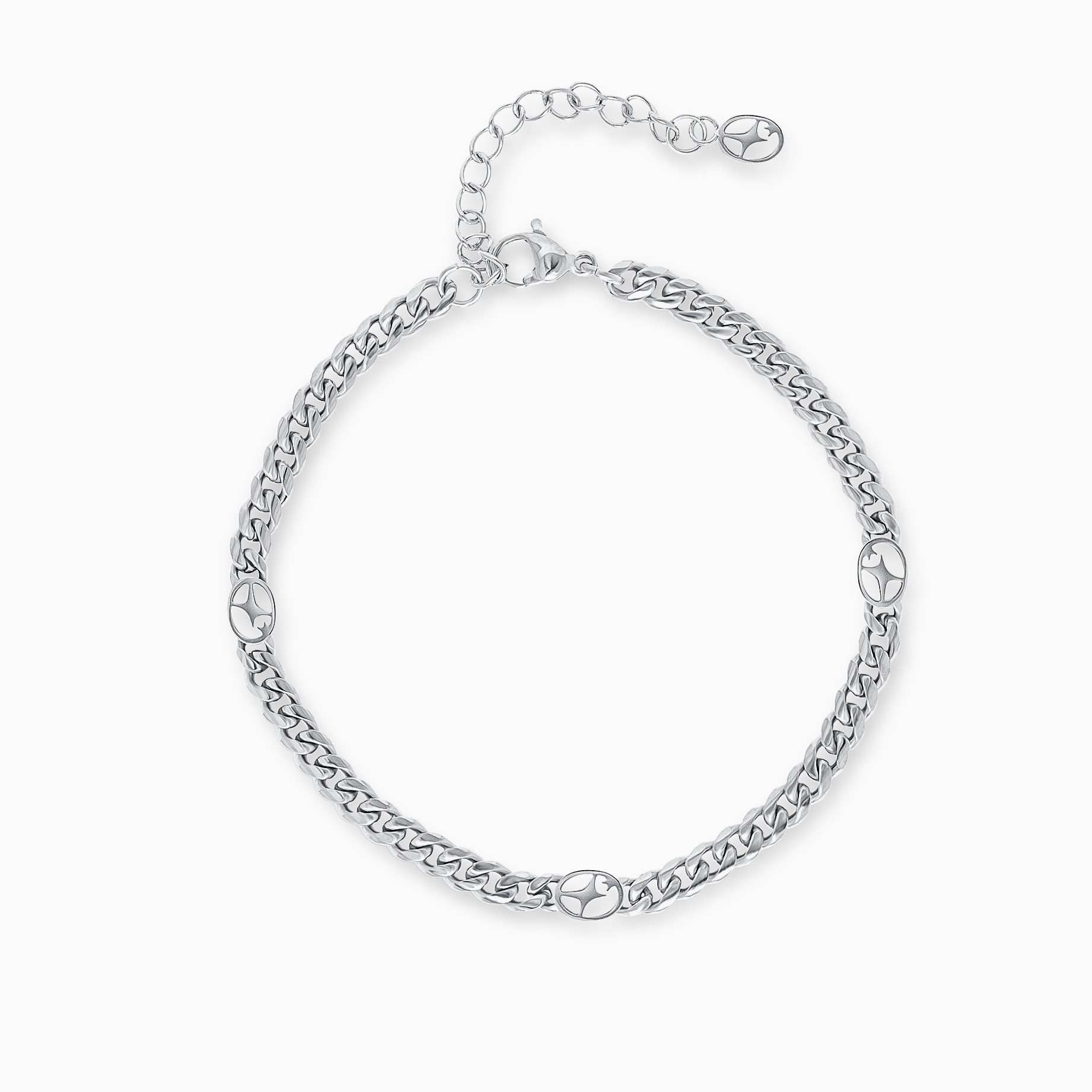 Signature Silver Cuban Link Bracelet 4mm