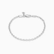 Bracelet Cable 3 mm argenté