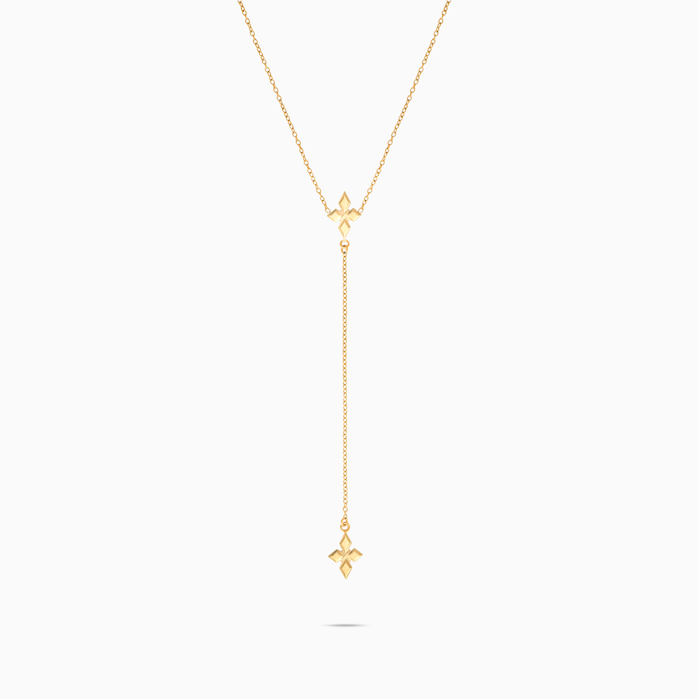 Chaîne Double Crossed Star - Doré
