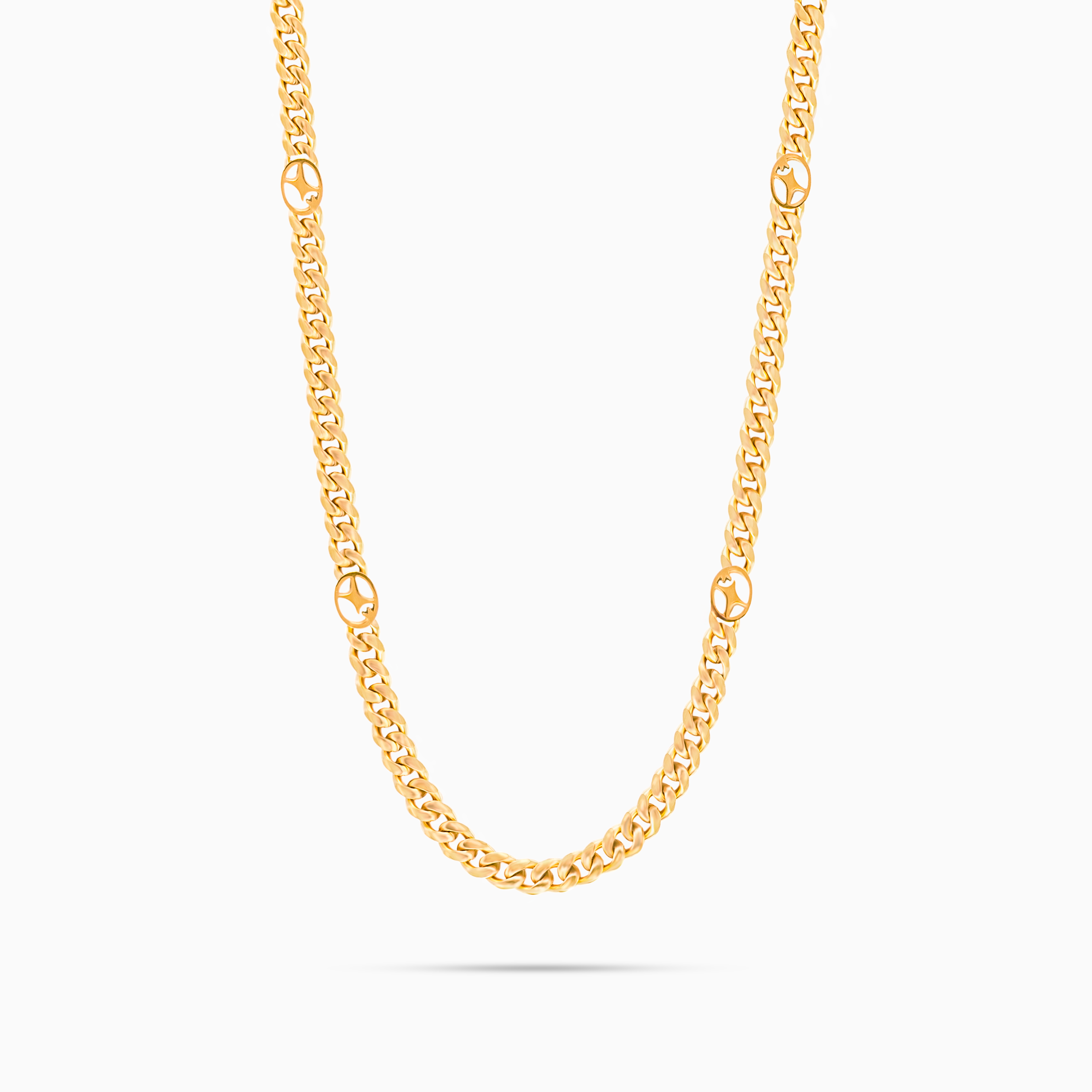 Chaîne Cuban link 4 mm Signature Dorée