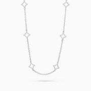 Silver Hollow Flower Chain