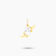 Golden Hummingbird - White Stone