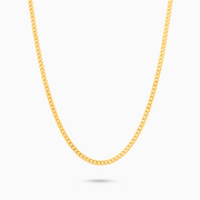 Gold-plated 2mm Cuban link chain