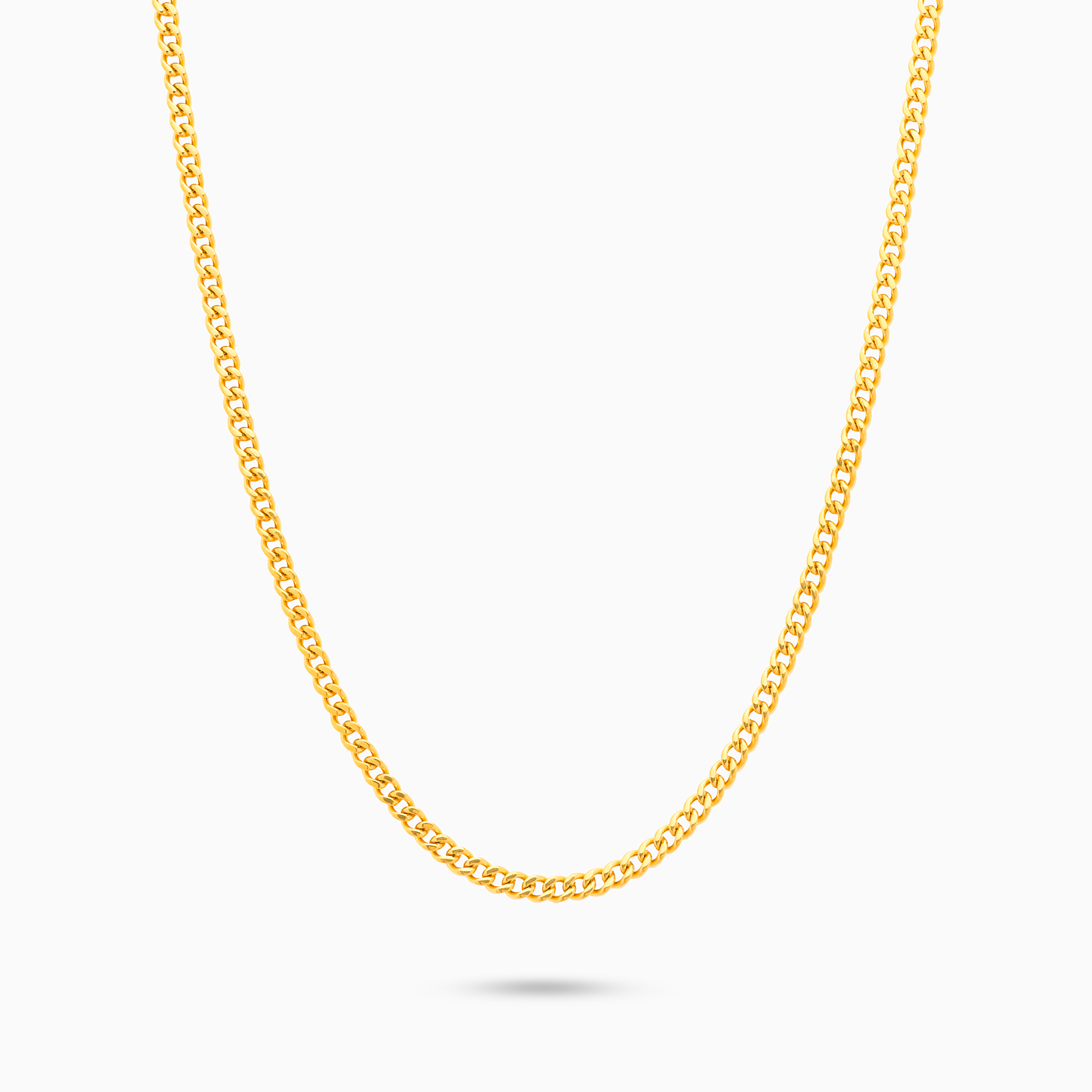 Gold-plated 2mm Cuban link chain