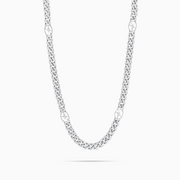 Chaîne Cuban link 6 mm Signature Argentée