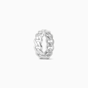 Silver Cuban link ring, 8mm