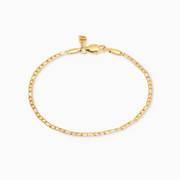 Figaro bracelet 2 mm gold