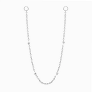 Wallet Chain Iced Bead link Signature Argentée