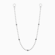 Wallet Chain Bead link Signature Argentée