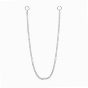 Wallet Chain Iced Cuban link Signature 5 mm Argentée