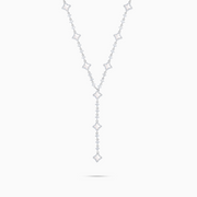 Lariat Flower Silver Tennis Shoes - White Pattern