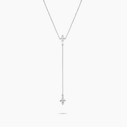 Chaîne Double Crossed Star - Argenté