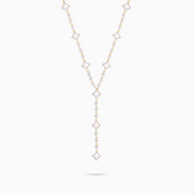 Lariat Flower Tennis Gold - White Pattern