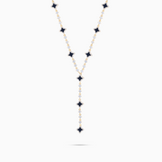 Lariat Flower Tennis Gold - Black Pattern