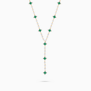 Lariat Flower Tennis Gold - Green Pattern