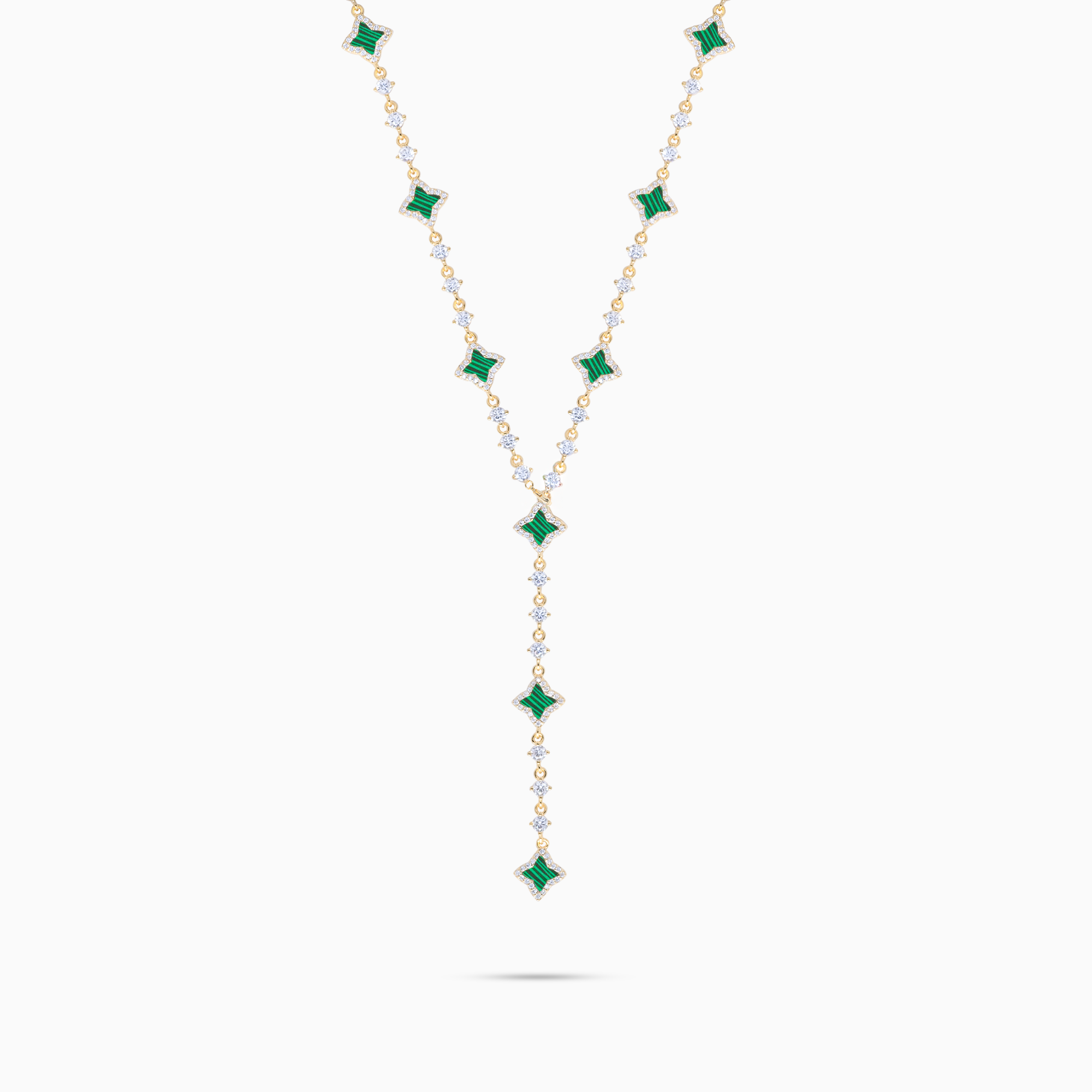 Lariat Flower Tennis Gold - Green Pattern