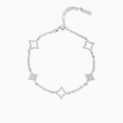 Bracelet Mixed Star & Flower Argenté