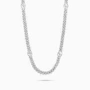 Iced Cuban Link Signature 5mm Silver Chain