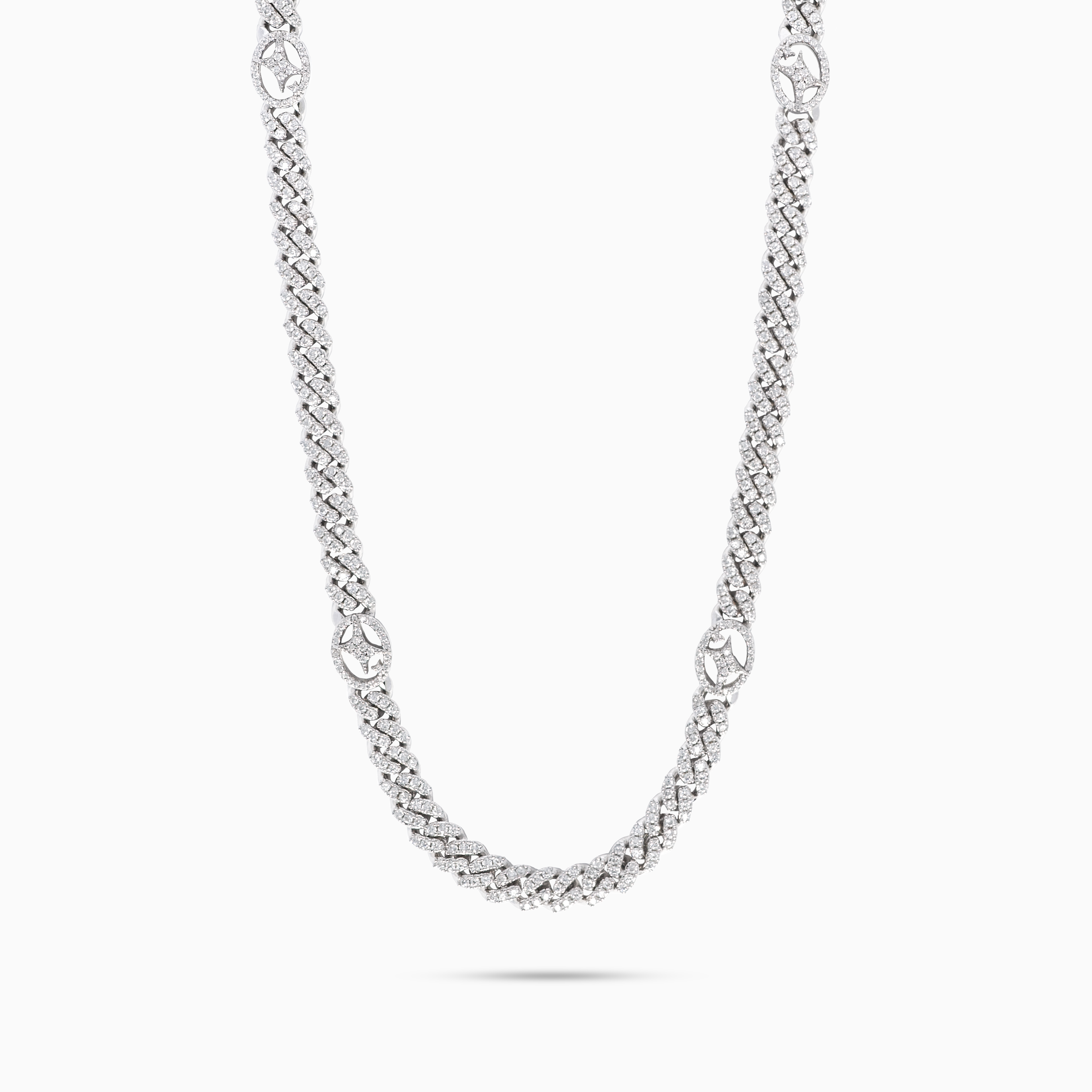 Iced Cuban Link Signature 5mm Silver Chain