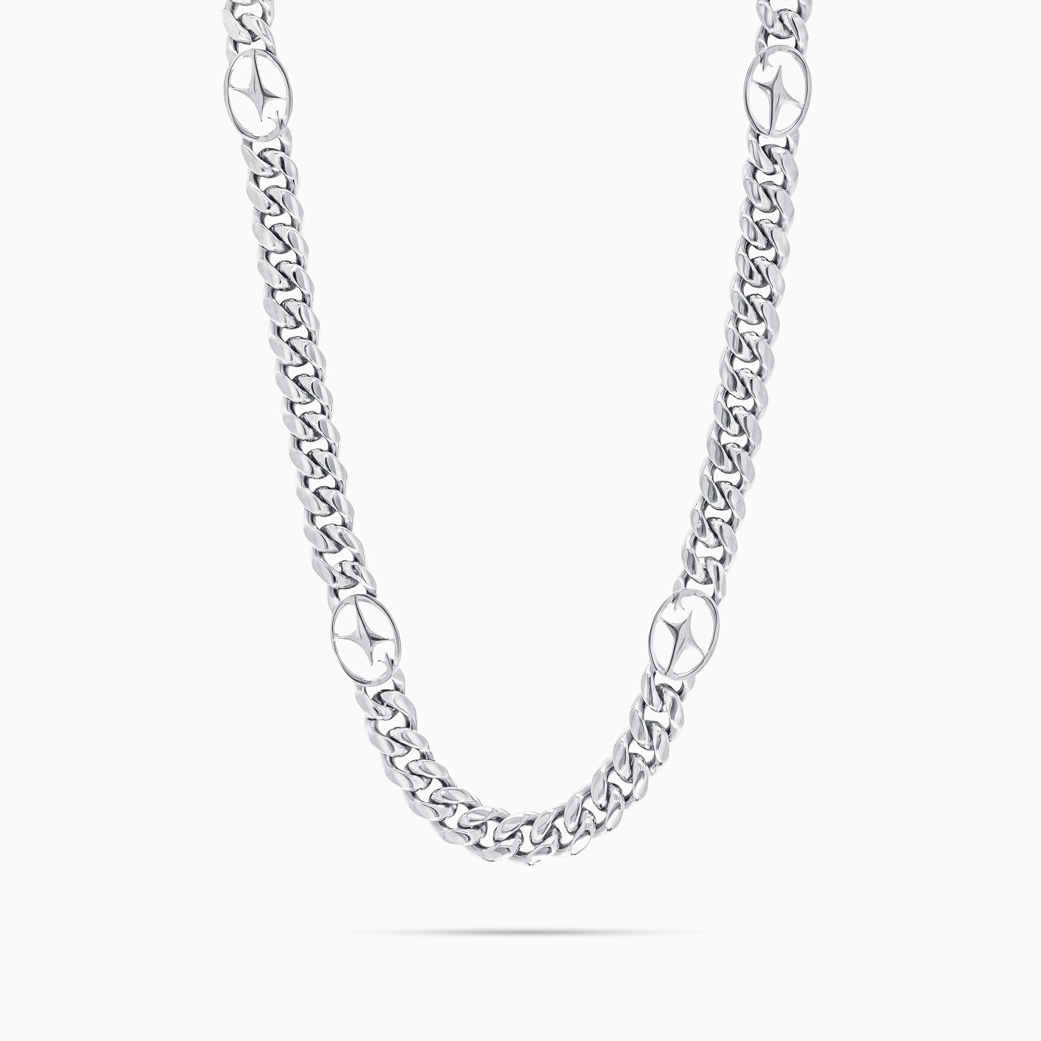 Chaîne Cuban link 8 mm Signature Argentée