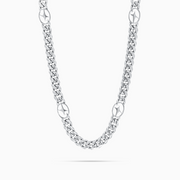 Chaîne Cuban link 8 mm Signature Argentée