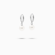 Silver pearl earrings