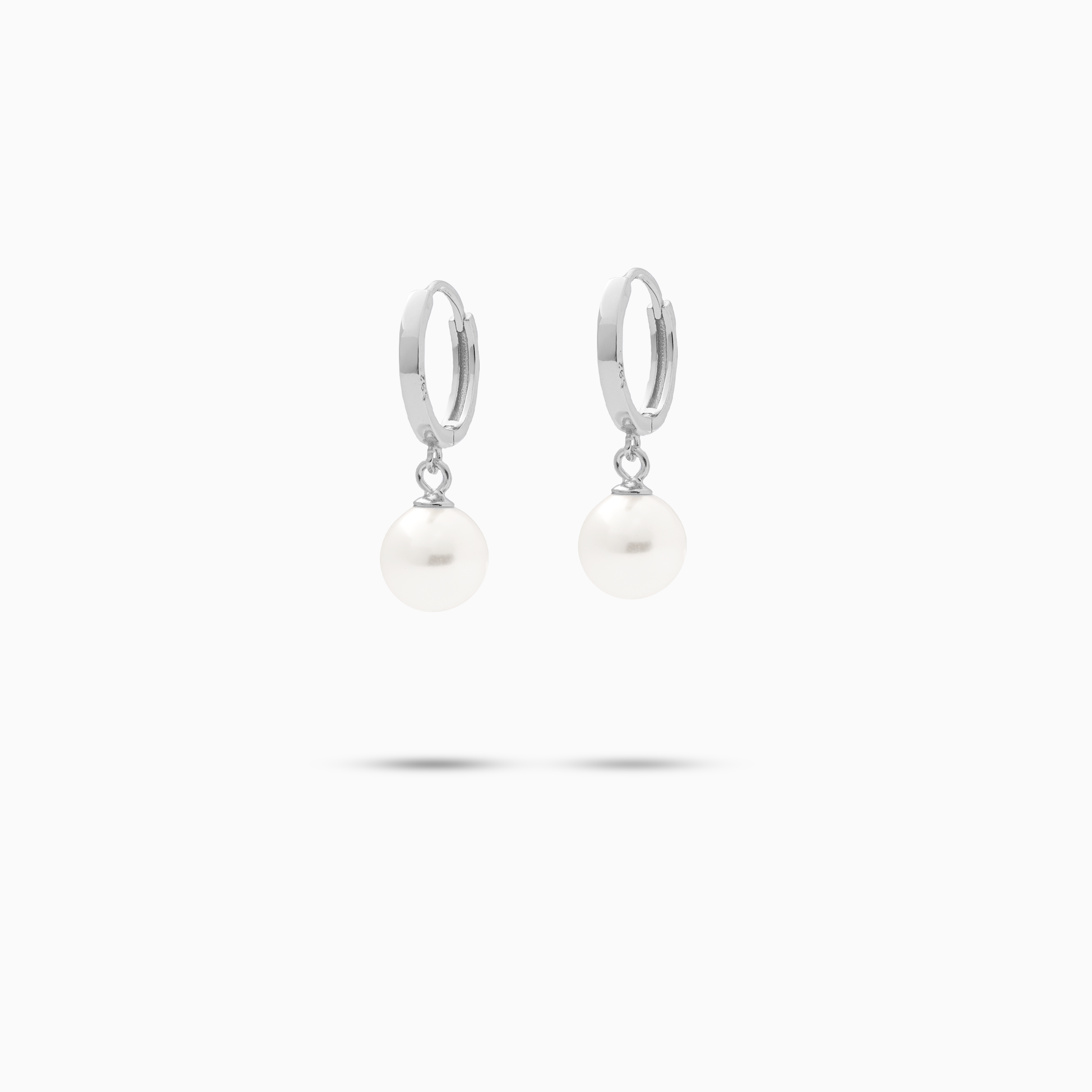 Pearl earrings argentées