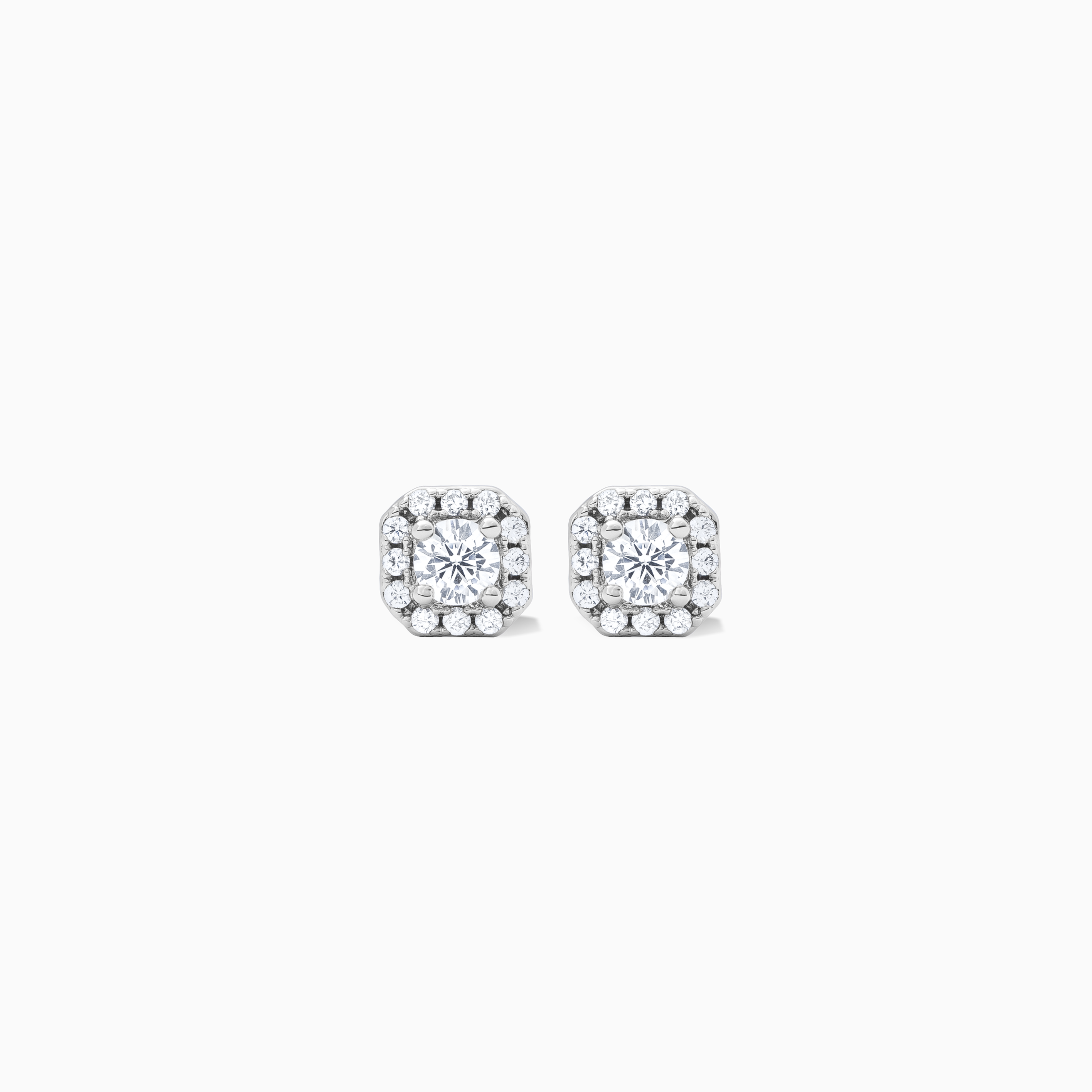 Pave of brilliance silver earrings