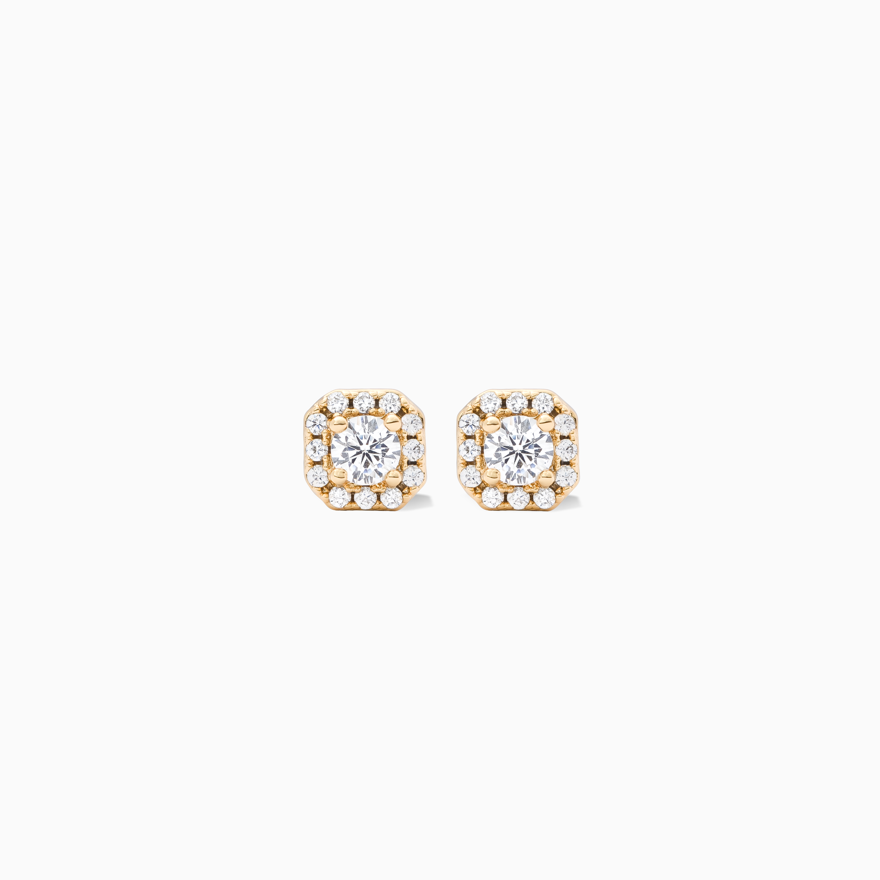 Pave of shine gold earrings