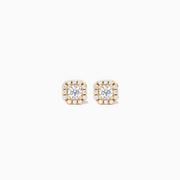 Pave of shine gold earrings