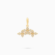 Pendentif Iced Triple Crossed Star - Doré