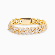 Bracelet Prong link 12 mm doré