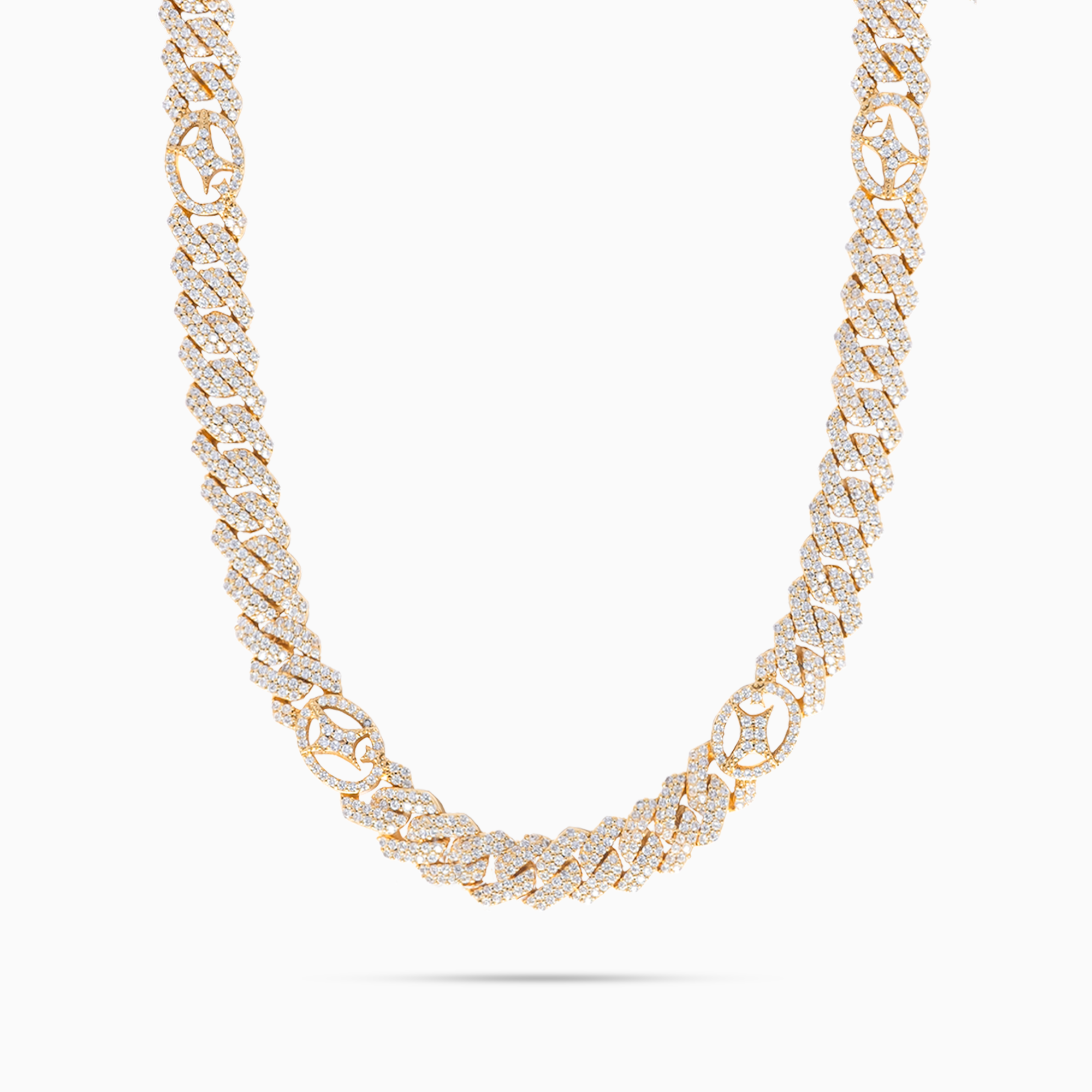 Signature 10mm Prong Link Chain Gold