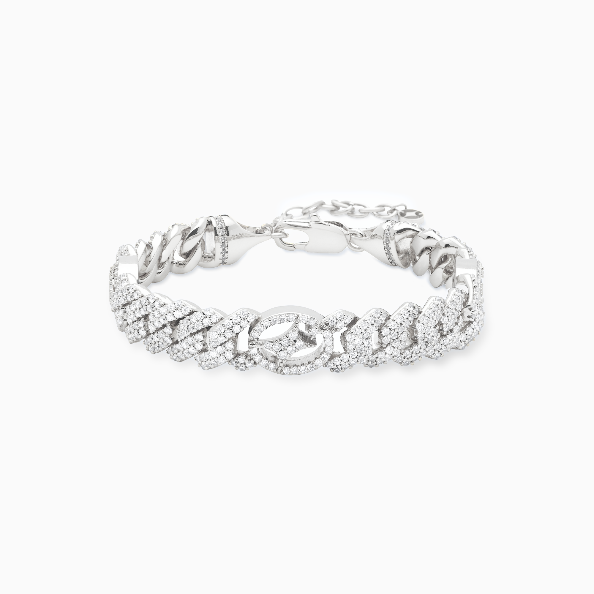 Bracelet Prong link Signature 10mm Argenté