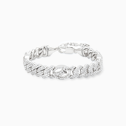 Bracelet Prong link Signature 10mm Argenté