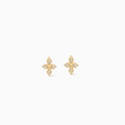 Iced Crossed Star Studs - Doré