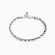 Silver Rope Bracelet 4mm