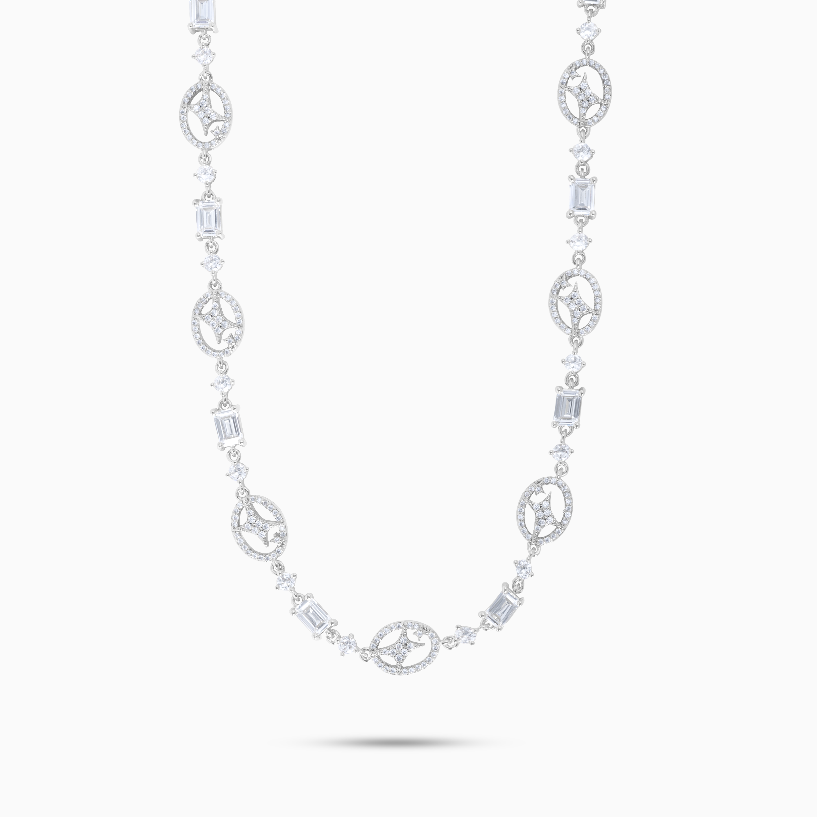 Silver Iced Signature Chain