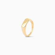 Slim signet ring dorée