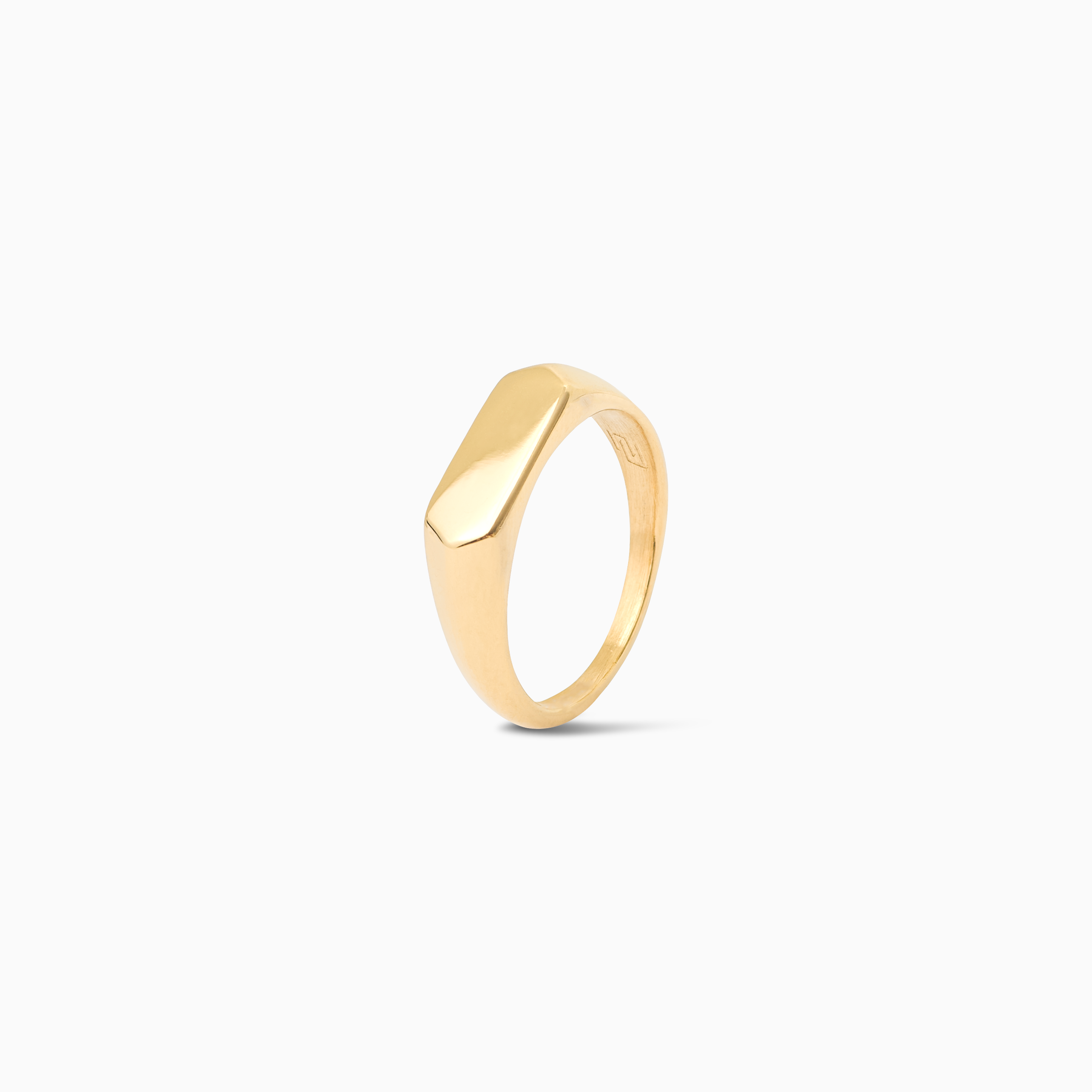 Slim signet ring dorée